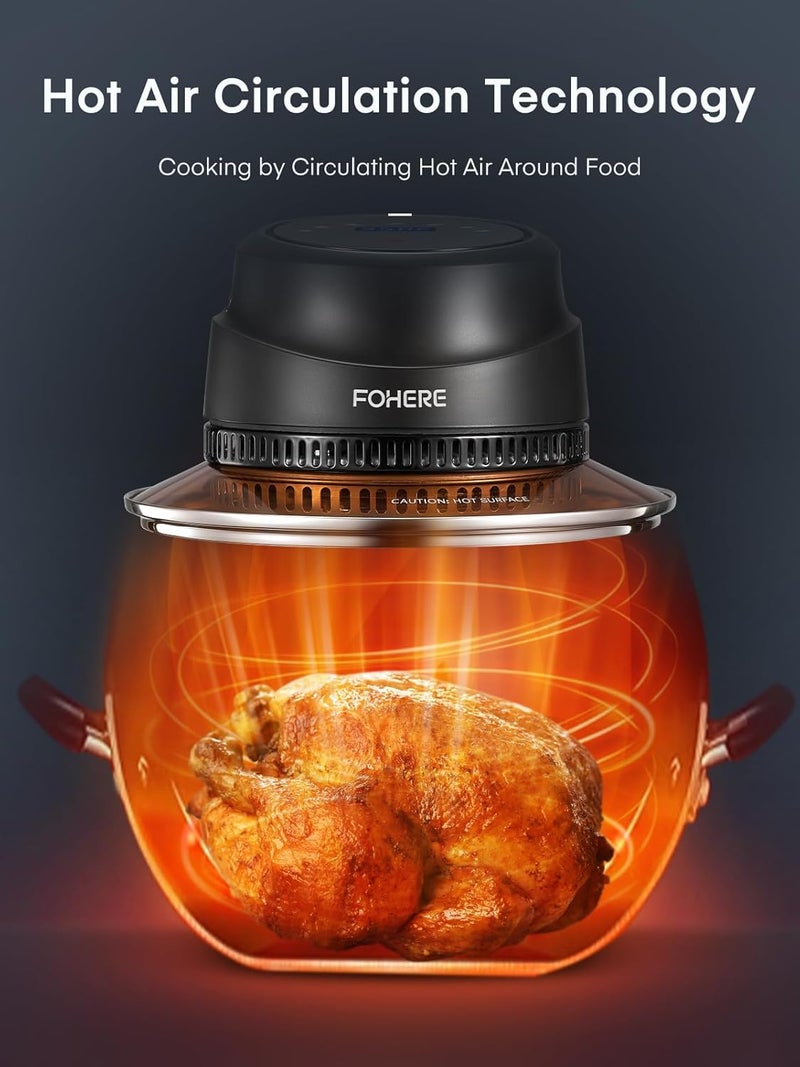 FOHERE Air Fryer Lid for Instant Pot 6Qt/8Qt, 7 in 1 with LED Touchscreen, Turn Your Pressure Cooker Into in Seconds, Air Fryer Accessories and Recipe Cookbook Included - Image 4